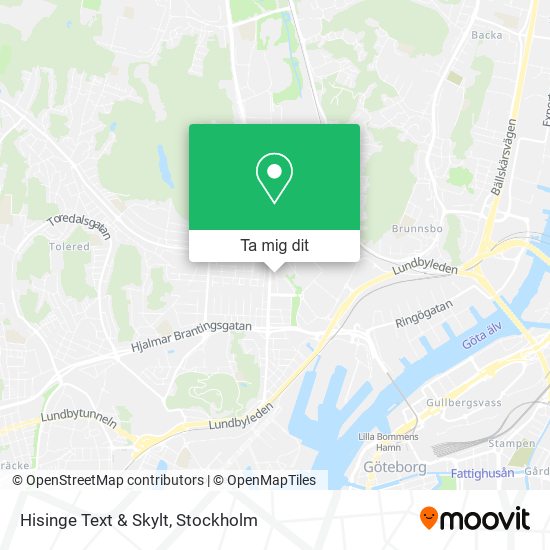 Hisinge Text & Skylt karta