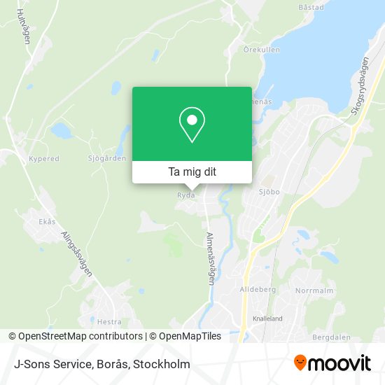 J-Sons Service, Borås karta