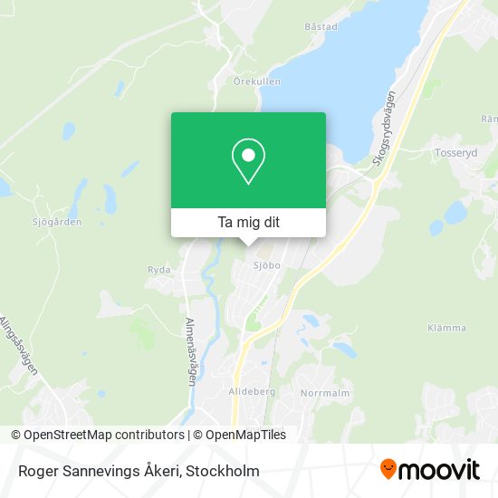 Roger Sannevings Åkeri karta