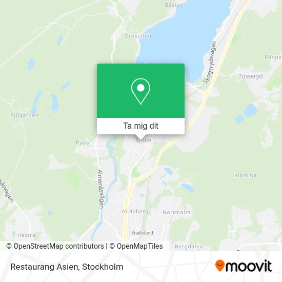 Restaurang Asien karta