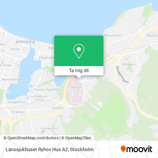 Länssjukhuset Ryhov Hus A2 karta