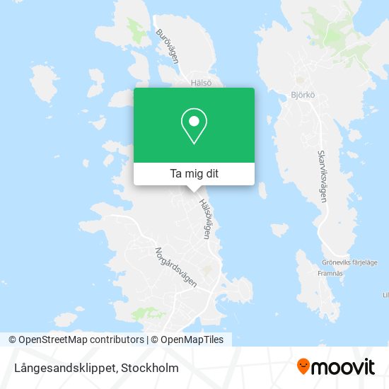 Långesandsklippet karta