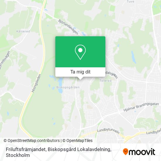 Friluftsfrämjandet, Biskopsgård Lokalavdelning karta