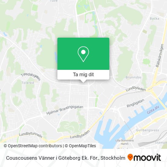 Couscousens Vänner i Göteborg Ek. För. karta