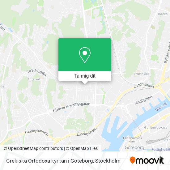 Grekiska Ortodoxa kyrkan i Goteborg karta