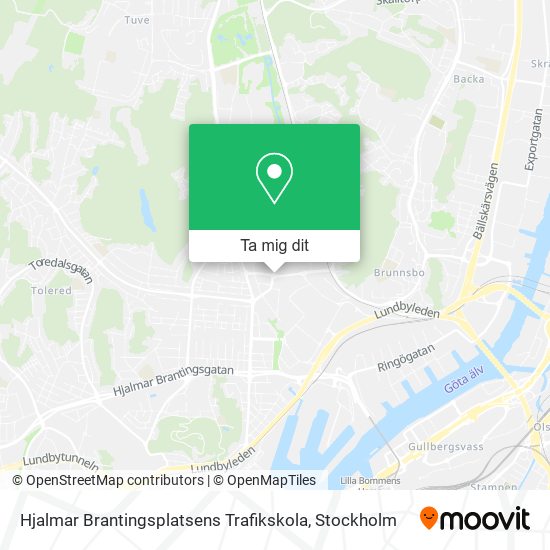 Hjalmar Brantingsplatsens Trafikskola karta