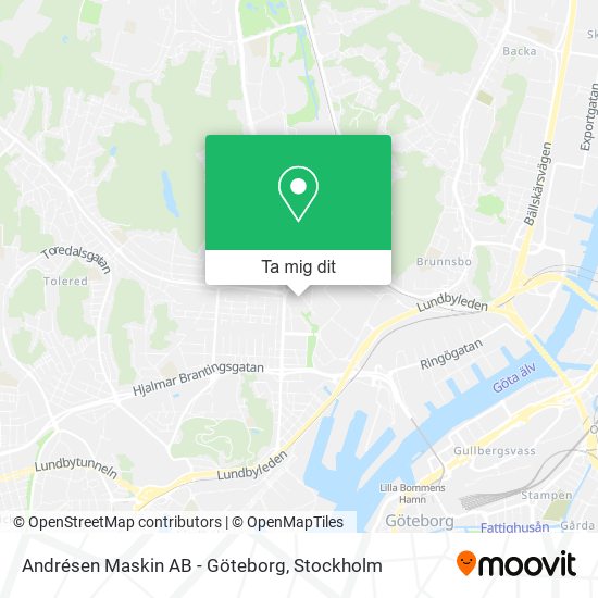 Andrésen Maskin AB - Göteborg karta