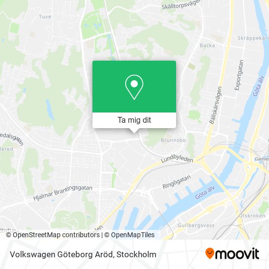 Volkswagen Göteborg Aröd karta