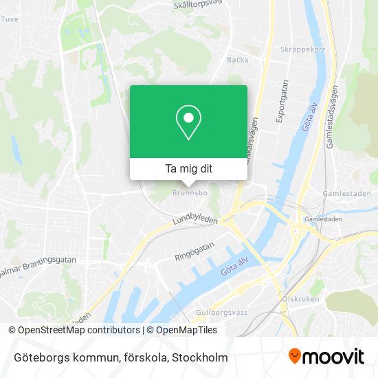 Göteborgs kommun, förskola karta