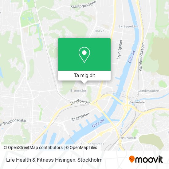 Life Health & Fitness Hisingen karta