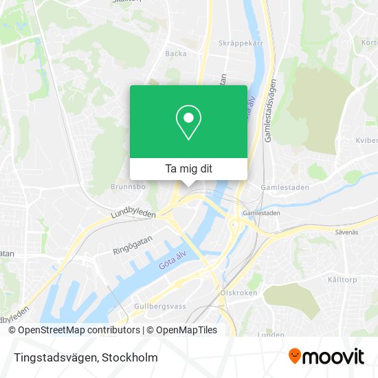 Tingstadsvägen karta