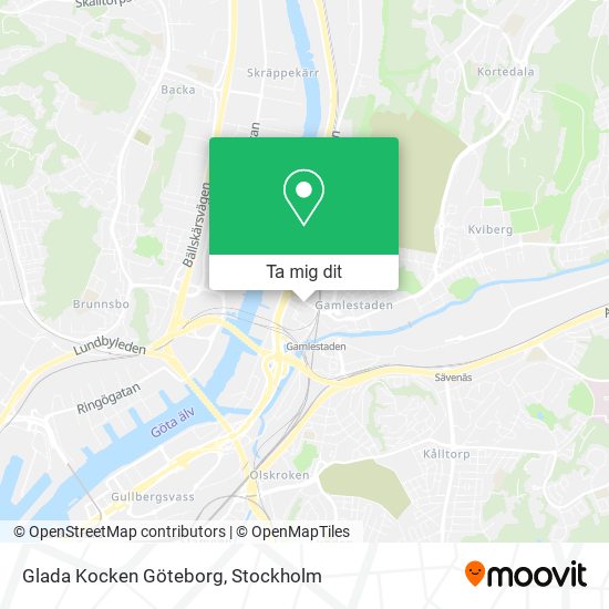 Glada Kocken Göteborg karta