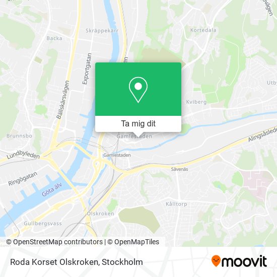 Roda Korset Olskroken karta