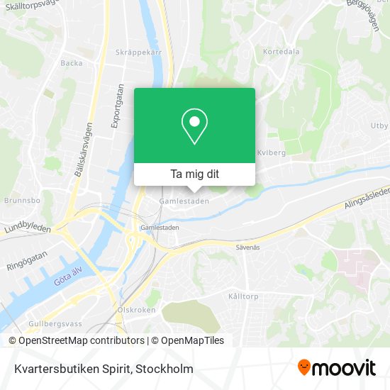 Kvartersbutiken Spirit karta