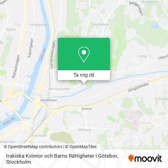 Irakiska Kvinnor och Barns Rättigheter i Götebor karta