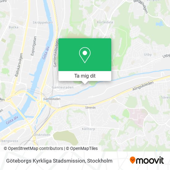 Göteborgs Kyrkliga Stadsmission karta
