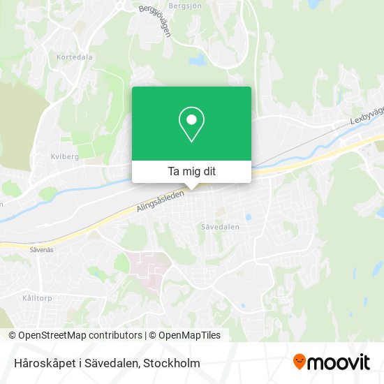Håroskåpet i Sävedalen karta