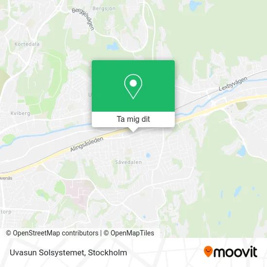 Uvasun Solsystemet karta