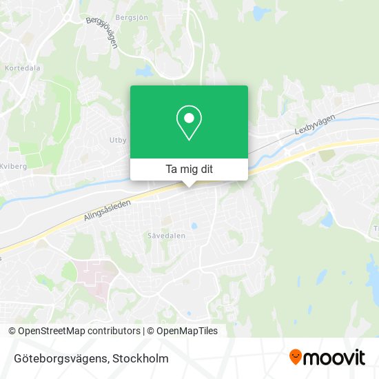 Göteborgsvägens karta
