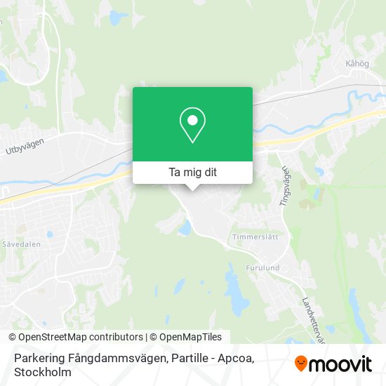 Parkering Fångdammsvägen, Partille - Apcoa karta