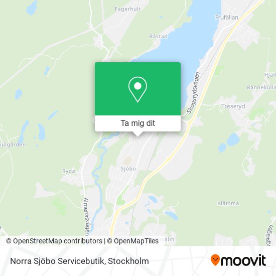 Norra Sjöbo Servicebutik karta