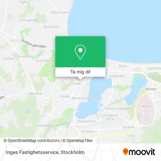 Inges Fastighetsservice karta