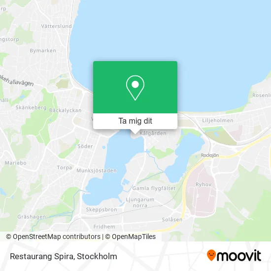 Restaurang Spira karta