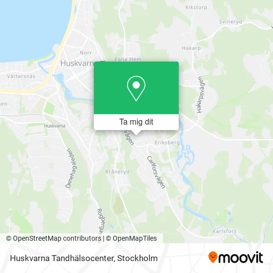 Huskvarna Tandhälsocenter karta