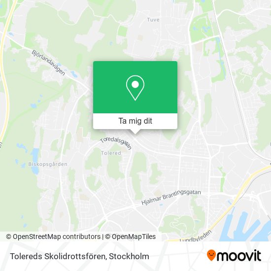 Tolereds Skolidrottsfören karta