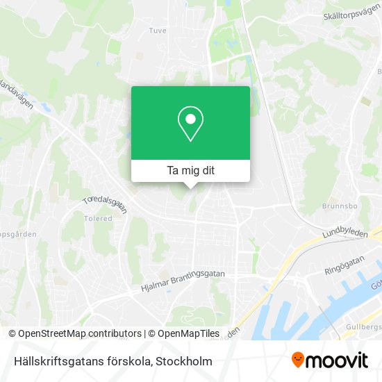 Hällskriftsgatans förskola karta