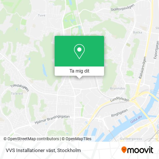 VVS Installationer väst karta