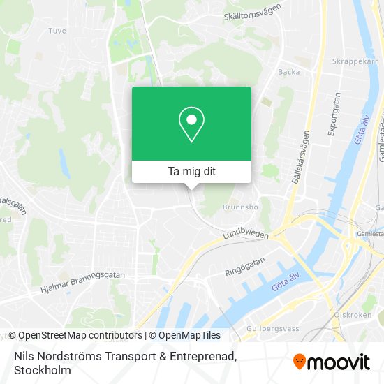 Nils Nordströms Transport & Entreprenad karta