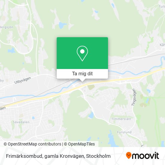 Frimärksombud, gamla Kronvägen karta