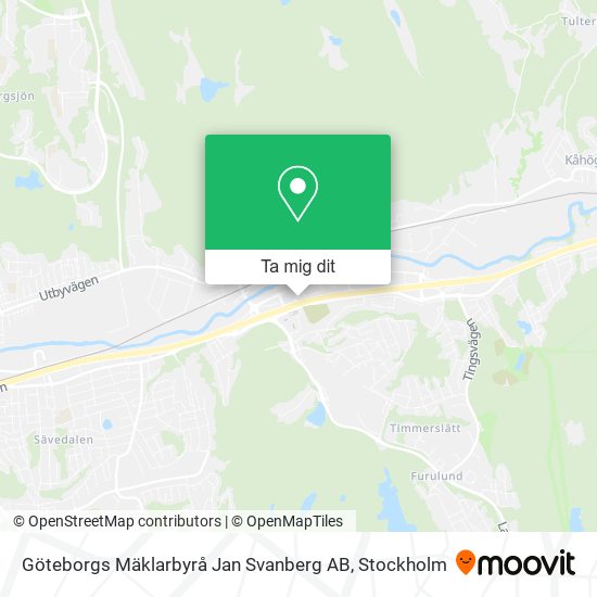 Göteborgs Mäklarbyrå Jan Svanberg AB karta