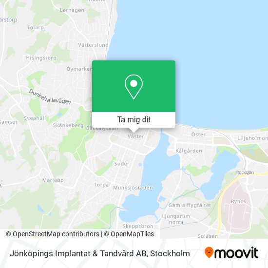 Jönköpings Implantat & Tandvård AB karta