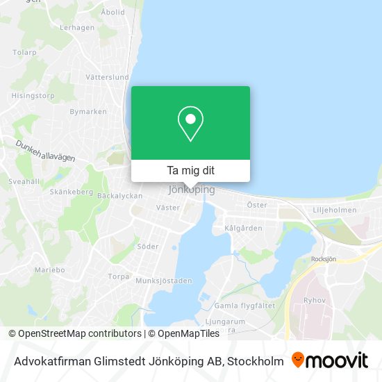 Advokatfirman Glimstedt Jönköping AB karta