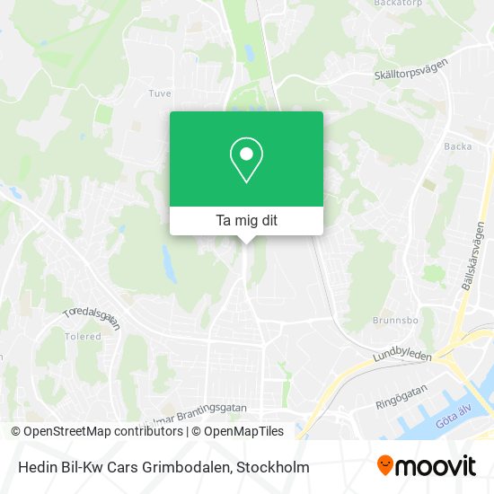 Hedin Bil-Kw Cars Grimbodalen karta