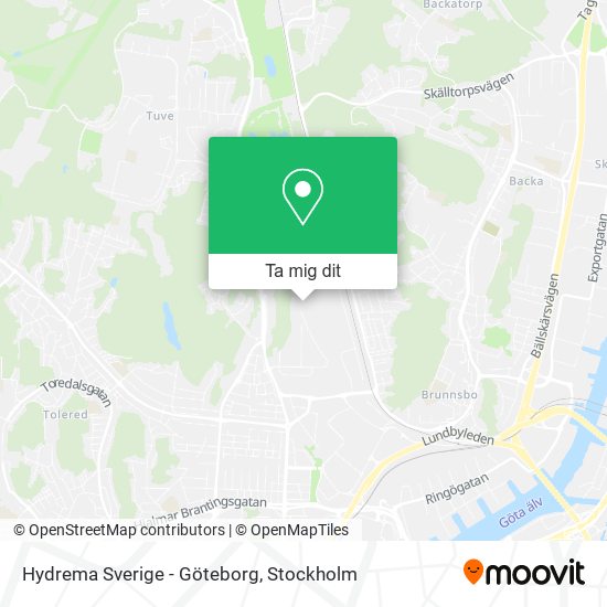 Hydrema Sverige - Göteborg karta