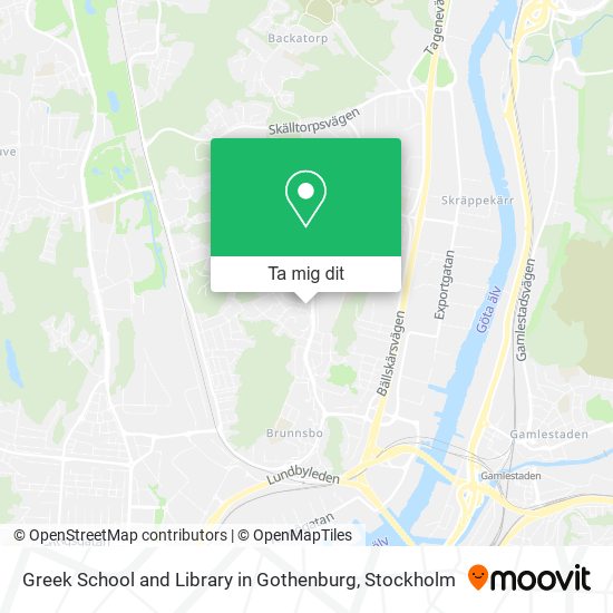 Greek School and Library in Gothenburg karta