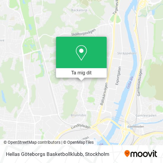 Hellas Göteborgs Basketbollklubb karta