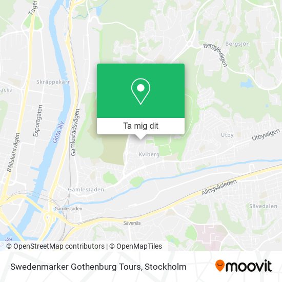 Swedenmarker Gothenburg Tours karta