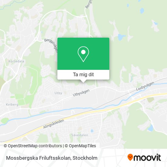 Mossbergska Friluftsskolan karta