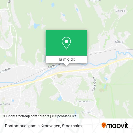 Postombud, gamla Kronvägen karta