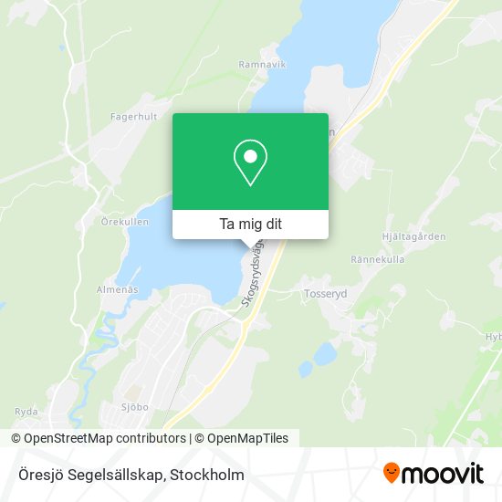 Öresjö Segelsällskap karta