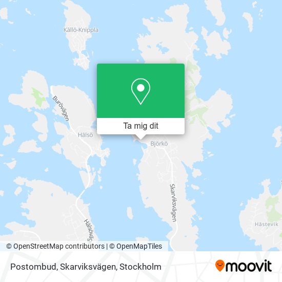 Postombud, Skarviksvägen karta