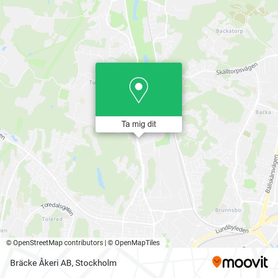 Bräcke Åkeri AB karta