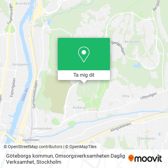 Göteborgs kommun, Omsorgsverksamheten Daglig Verksamhet karta