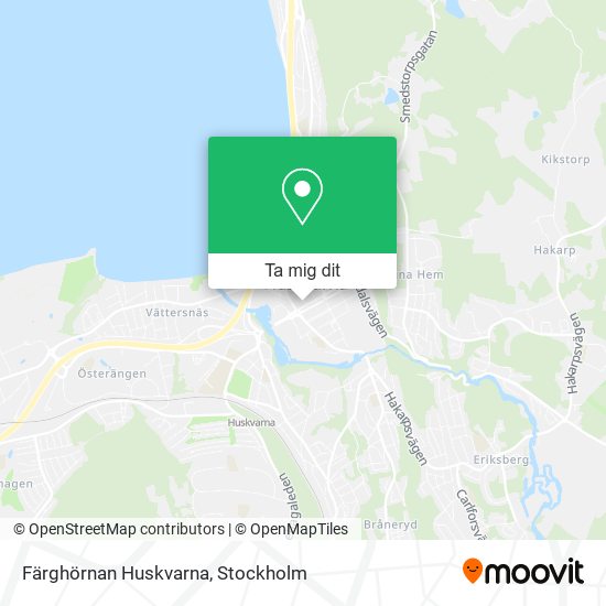 Färghörnan Huskvarna karta