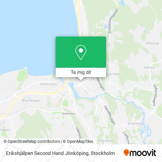 Erikshjälpen Second Hand Jönköping karta