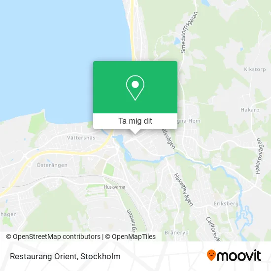 Restaurang Orient karta